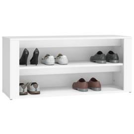 Suport pantofi, alb, 100x35x45 cm, lemn prelucrat, 4 image