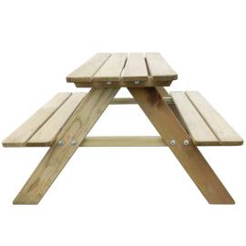 Masă de picnic pentru copii, 89 x 89,6 x 50,8 cm, lemn de pin, 3 image