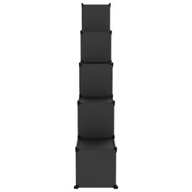 Organizator cub de depozitare cu uși, 15 cuburi, negru, pp, 5 image
