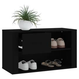 Pantofar, negru, 80x35x45 cm, lemn compozit, 4 image