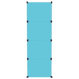 Dulap de depozitare cub pentru copii, 12 cuburi, albastru, pp, 4 image