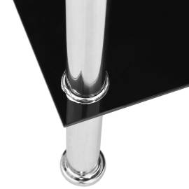 Măsuță de cafea, negru, 110x43x60 cm, sticlă securizată, 5 image