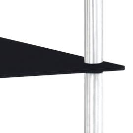 Raft cu 2 niveluri, negru, 40 x 40 x 47 cm, sticlă securizată, 4 image