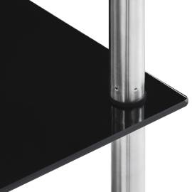 Raft cu 5 niveluri, negru, 40 x 40 x 130 cm, sticlă securizată, 4 image