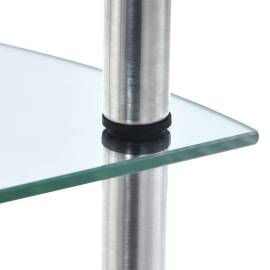 Raft cu 5 niveluri transparent, 30x30x130 cm, sticlă securizată, 4 image