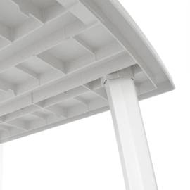 Masă de grădină, alb, 210 x 96 x 72 cm, plastic, 3 image