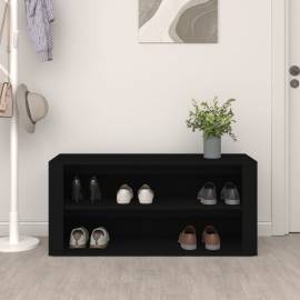 Suport pantofi, negru, 100x35x45 cm, lemn prelucrat, 3 image
