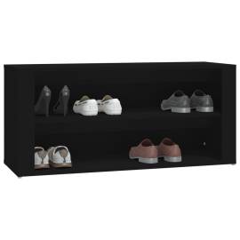 Suport pantofi, negru, 100x35x45 cm, lemn prelucrat, 4 image