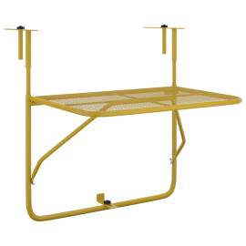 Masă de balcon, auriu, 60x40 cm, oțel, 2 image
