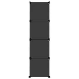Organizator cub de depozitare cu uși, 12 cuburi, negru, pp, 5 image