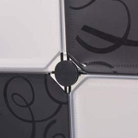 Dulap de depozitare tip cub, cu 9 compartimente, negru și alb, 4 image