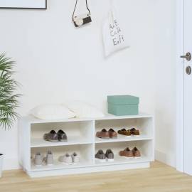 Pantofar, alb, 110x34x45 cm, lemn masiv de pin, 3 image