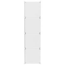 Dulap de depozitare cub pentru copii, 10 cuburi, alb, pp, 4 image