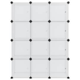 Organizator cub de depozitare cu uși, 12 cuburi, transparent pp, 3 image
