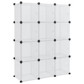Organizator cub de depozitare cu uși, 12 cuburi, transparent pp, 2 image
