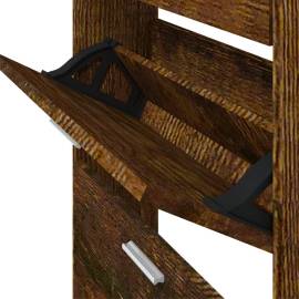 Pantofar, stejar fumuriu, 59x17x169 cm, lemn compozit, 8 image