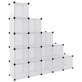Organizator cub de depozitare cu uși, 15 cuburi, transparent pp, 6 image