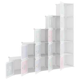 Dulap de depozitare cub pentru copii, 15 cuburi, alb, pp, 6 image
