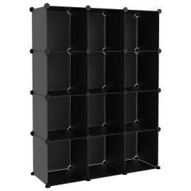 Organizator cub de depozitare, 12 cuburi, negru, pp, 2 image