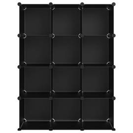 Organizator cub de depozitare, 12 cuburi, negru, pp, 3 image