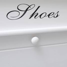 Pantofar, alb, 50 x 28 x 58 cm, lemn de paulownia, 6 image