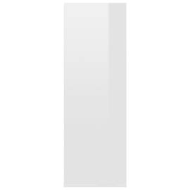 Pantofar, alb extralucios, 54x34x100,5 cm, lemn compozit, 5 image