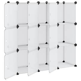 Organizator cub de depozitare cu uși, 9 cuburi, transparent pp, 4 image