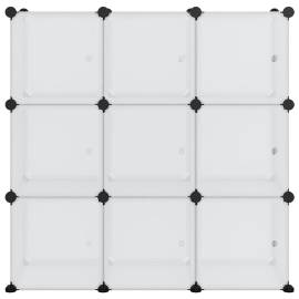 Organizator cub de depozitare cu uși, 9 cuburi, transparent pp, 3 image