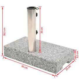 Suport umbrelă de soare granit dreptunghiular 25 kg, 8 image