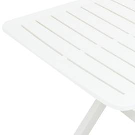 Masă de grădină pliabilă, alb, 79 x 72 x 70 cm, plastic, 5 image