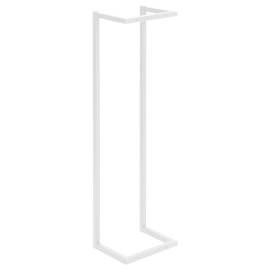 Suport de prosoape, alb, 25x20x95 cm, oțel, 2 image