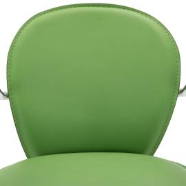 Scaune de bar cu brațe, 2 buc., verde, piele ecologică, 7 image