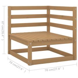 Canapea de grădină cu 4 locuri, cu perne, lemn masiv pin, 8 image