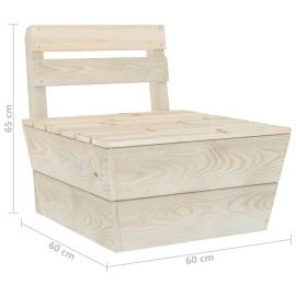 Canapea de mijloc din paleți, modulară, lemn de molid tratat, 6 image