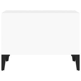Măsuță de cafea, alb extralucios, 60x50x36,5 cm, lemn compozit, 6 image