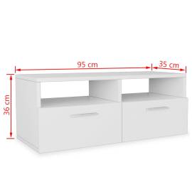 Comode tv 2 buc, pal, 95 x 35 x 36 cm, alb, 6 image