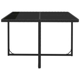 Set mobilier de exterior cu perne, 5 piese, negru, poliratan, 6 image