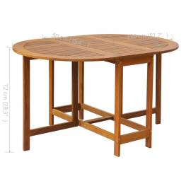 Set mobilier de exterior pliabil, 5 piese, lemn masiv de acacia, 10 image