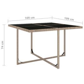 Set mobilier de exterior cu perne, 5 piese, bej, poliratan, 8 image