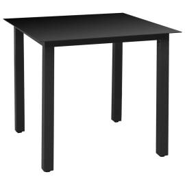 Set mobilier de grădină, 5 piese, negru, aluminiu, 8 image