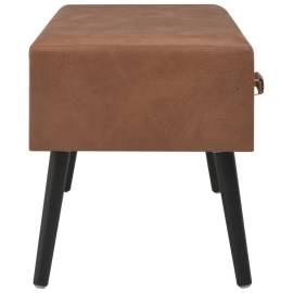 Banchetă cu sertare, 80 cm, maro închis, piele ecologică, 5 image