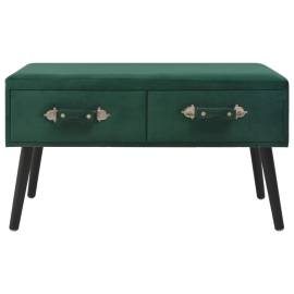 Banchetă cu sertare, verde, 80 cm, catifea, 3 image
