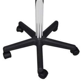 Taburete de birou, 2 buc., alb, 35,5x98 cm, piele ecologică, 4 image