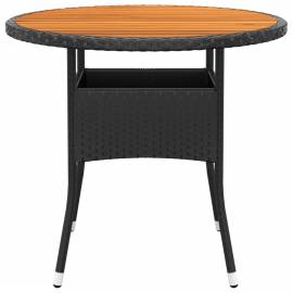 Set de mobilier pentru grădină, 3 piese, negru, poliratan, 6 image