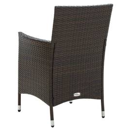 Set mobilier de exterior cu perne, 5 piese, maro, poliratan, 6 image