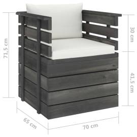 Set mobilier grădină paleți cu perne 8 piese lemn masiv pin, 9 image