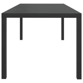 Set de masă pentru grădină cu perne, 7 piese, negru, poliratan, 8 image