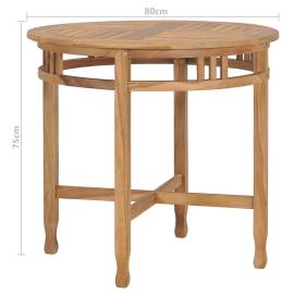 Set de masă pentru grădină cu perne, 3 piese, lemn masiv de tec, 9 image
