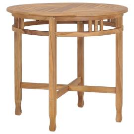 Set de masă pentru grădină cu perne, 3 piese, lemn masiv de tec, 3 image
