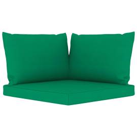 Canapea de grădină cu 3 locuri, cu perne verzi, 7 image